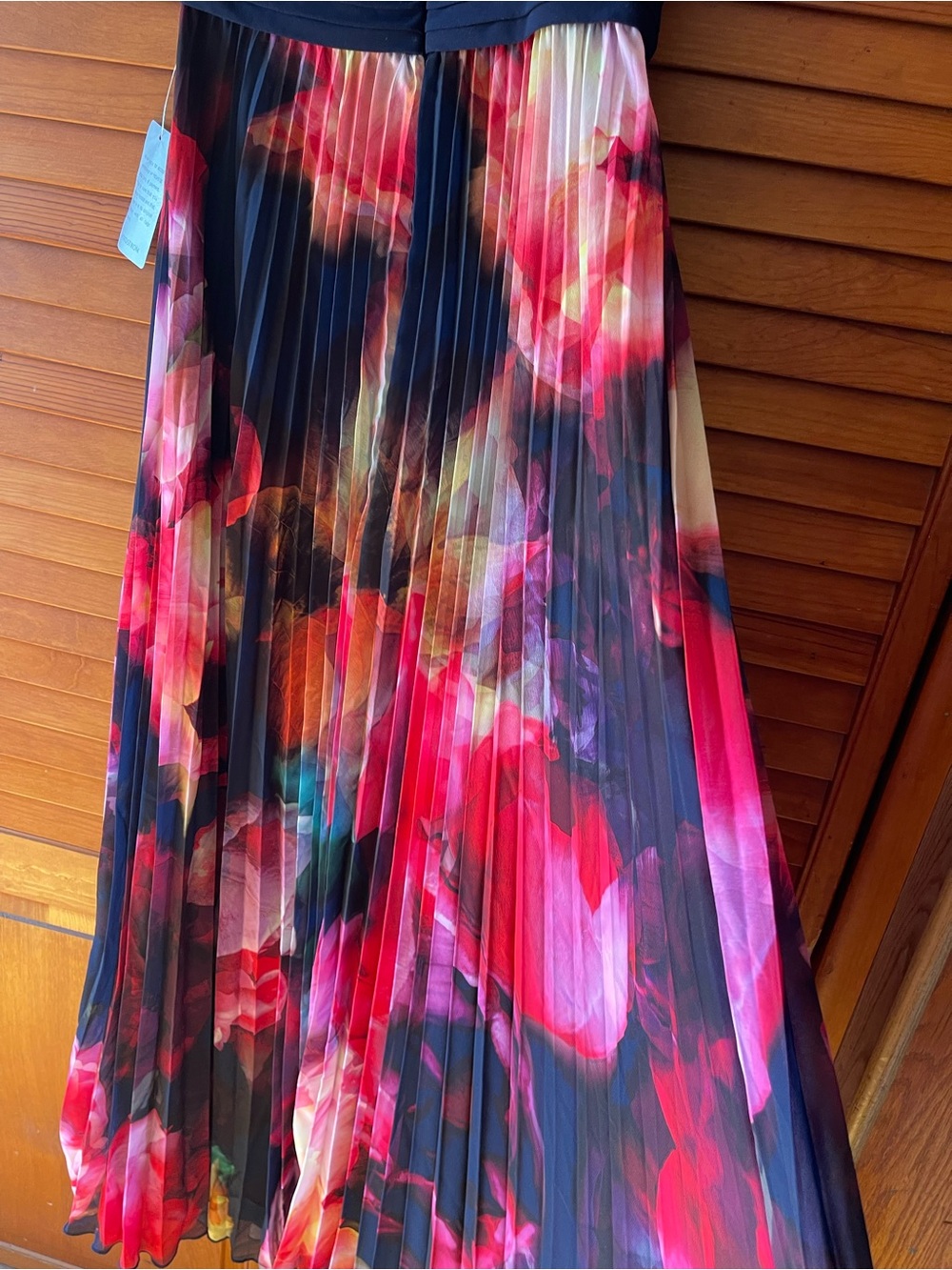 Xscape Evenings One Shoulder Mixed Media Chiffon Gown. Size 6 Women #475 - Picture 8 of 12